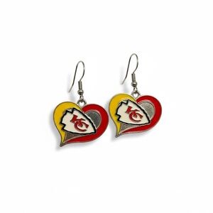 Heart-Shaped KC Logo Earrings
